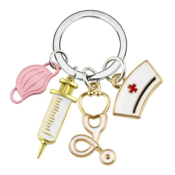 Accessories - Doctor Nurse Healthcare Worker Charm Keychain - Pink - NWT